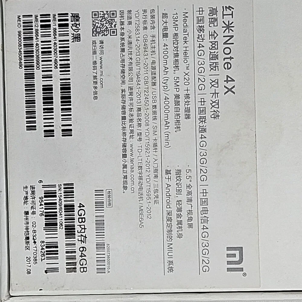 Xiaomi Redmi Note 4X Smartphone 4GB RAM 64GB ROM